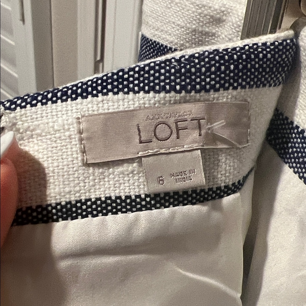 Loft Skirt Fully Lined 6 Blue & White - Picture 5 of 7